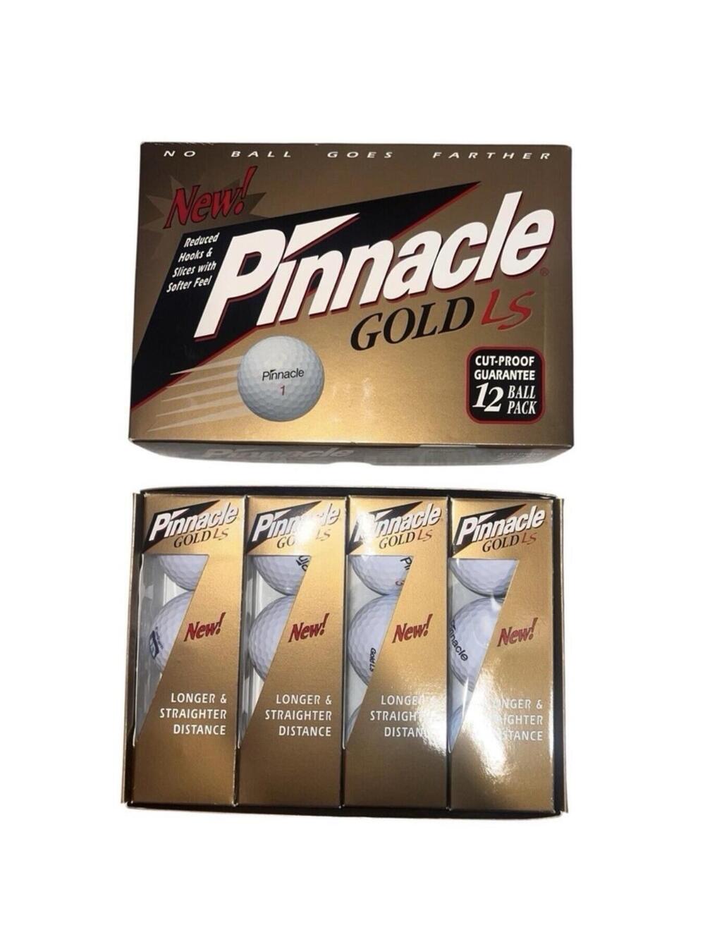 Vintage Pinnacle Gold Distance Professional Golf Balls New Case Sponsored 12 CT